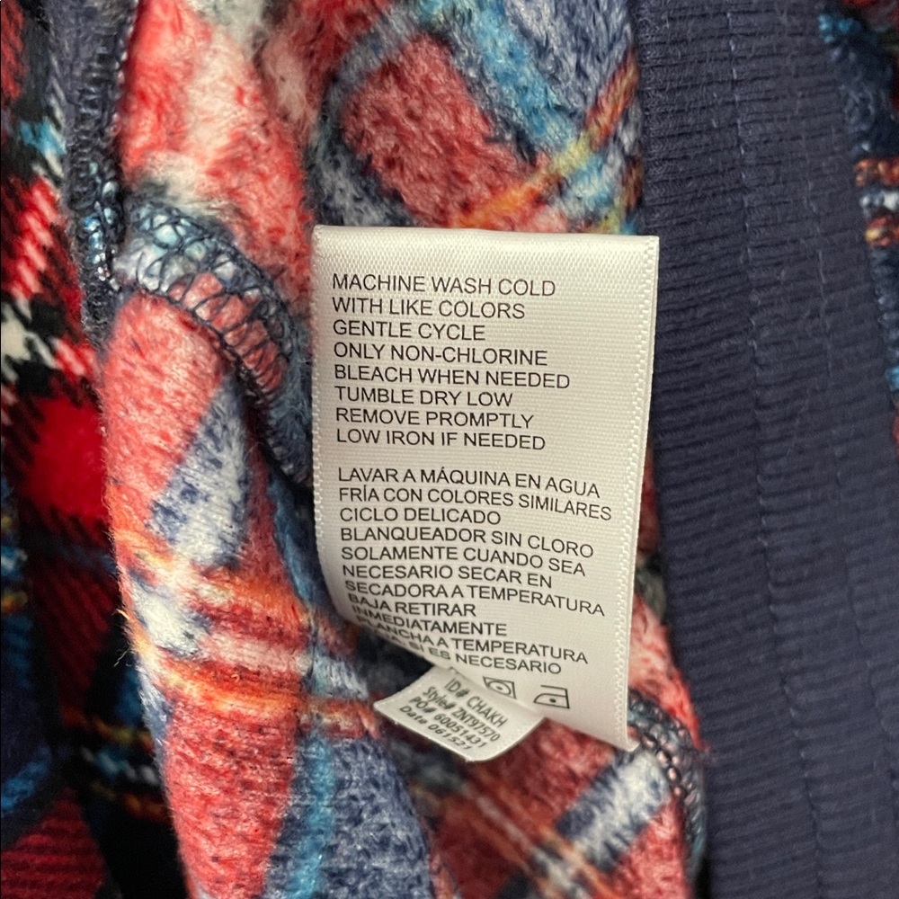 Nautica Women's 2 Piece Fleece Pajama Sleepwear Set Red Plaid M /Z11 - Picture 11 of 12